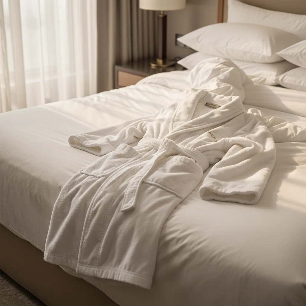 Custom branded hotel linen packaging by Anabyn