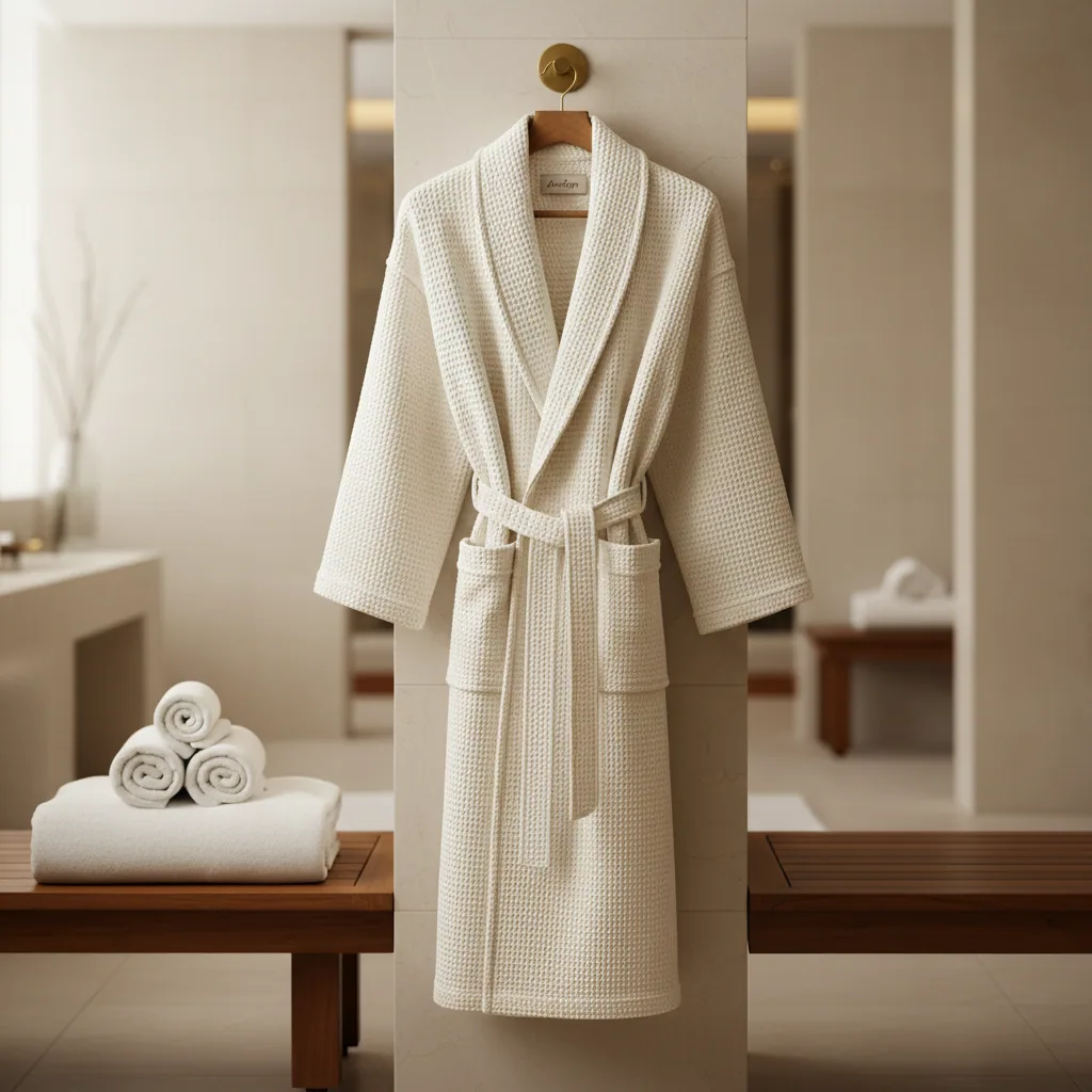 Anabyn waffle bathrobes supplied in bulk to hotels in Doha, Qatar